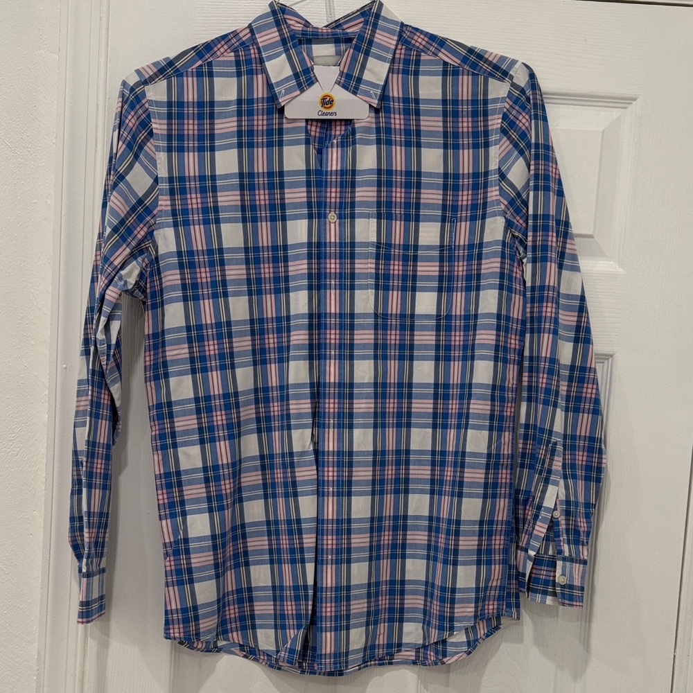 American Eagle Men’s Plaid Long Sleeve Button-Down Shirt